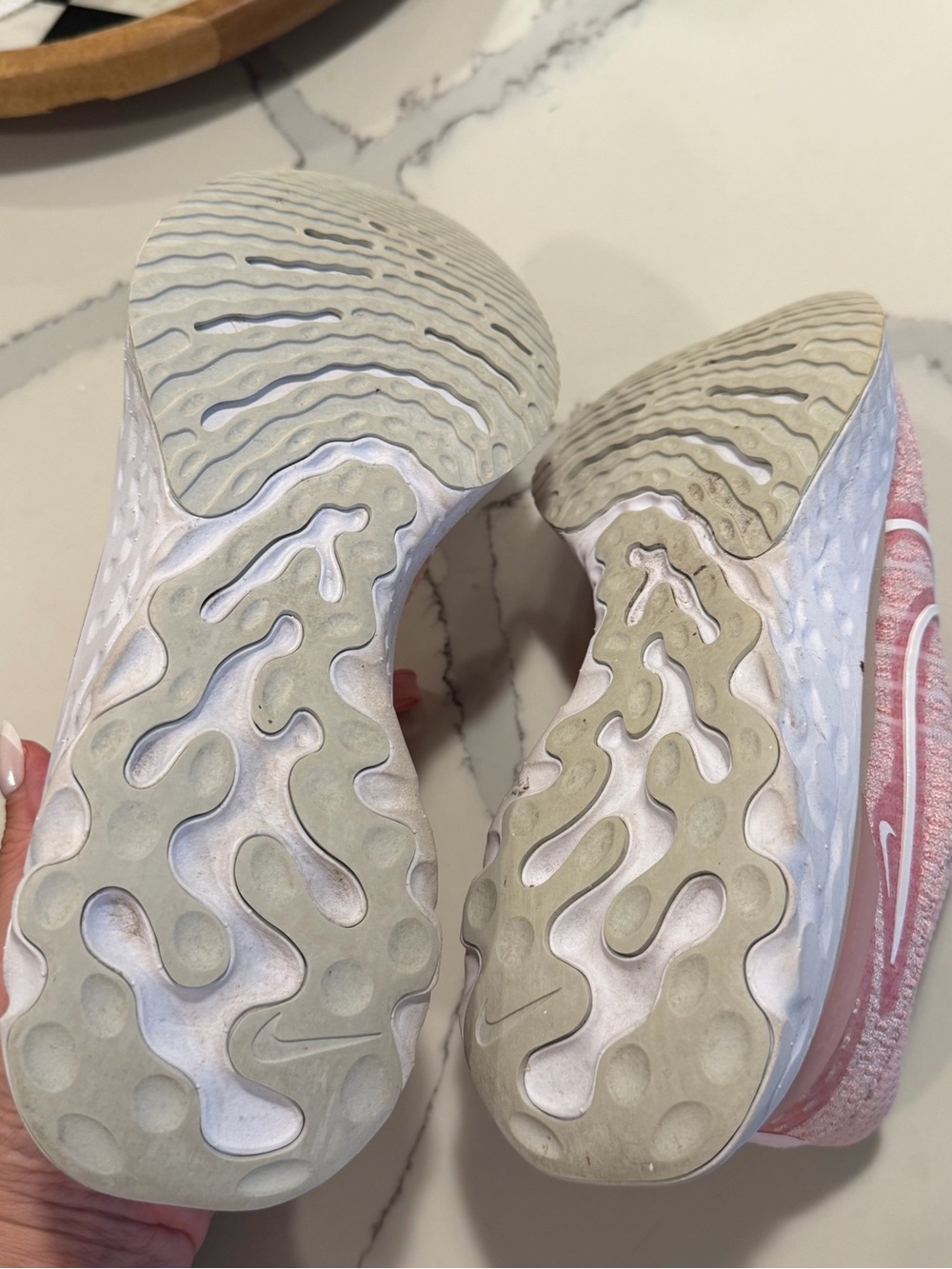 Nike Flyknit Comfort Women's Pink Knit Walking Sneakers Sz 8 - Picture 8 of 10